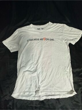 VLONE White Tee with Black & Orange Lettering